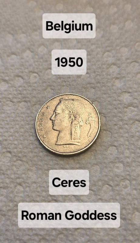 BELGIUM 🇧🇪 ONE (1) FRANC COIN 1950 (DUTCH TEXT)