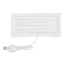 Electric Pet Heating Pad USB Powered White Alloy Fiber 20.00 X 10.00 X 0.20 cm