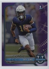 2021-22 Bowman U Chrome Prospects Purple Refractor Jeff Sims #44 0y5l