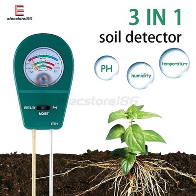 LY101 3in1 Soil Tester Digital Soil Moisture Soil Hygrometer PH Meter Detector