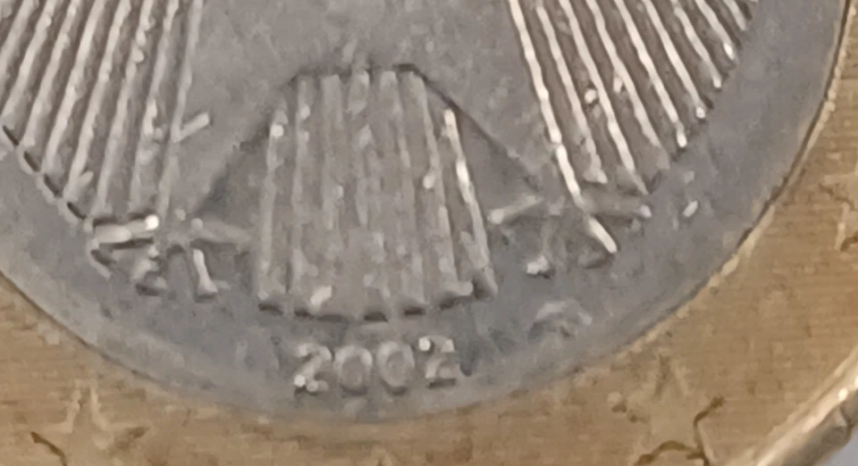 2002 1 Euro Bi-metallic Coin Germany Stylized Eagle design - Image 3 of 3