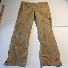 Vintage 70's/80's Men's Small Nike Tan Nylon Track Pants Ankle Zipper Orange Tag