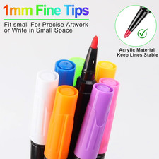 Chalk Markers - Fine Tip Wet Erase Markers, 8 Color Set for Chalkboard, Glass...