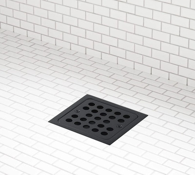 Signature Hardware SH608MB Menlo Square Shower Drain, Matte Black NEW