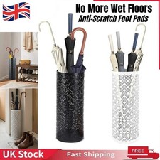 Metal Umbrella Holder Stand Rack Rain Water Drip Tray Walking Stick Home Storage