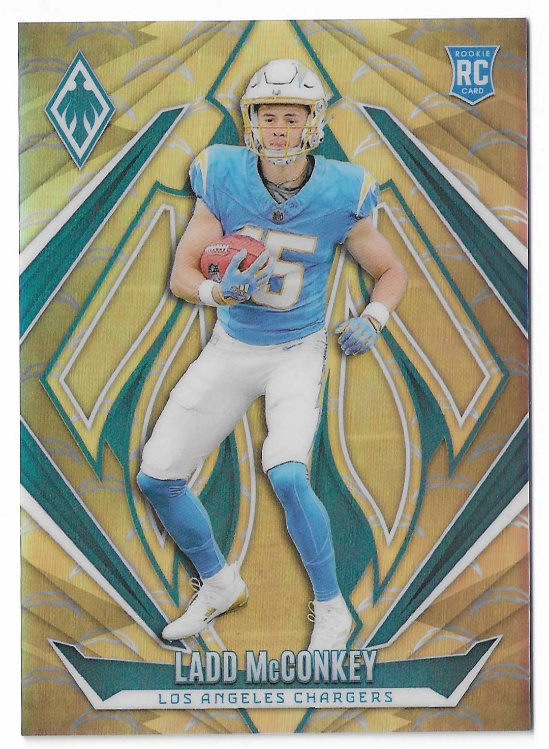 Ladd McConkey 2024 Panini Phoenix RC #216 SP Team Logos Prizm /299 Chargers