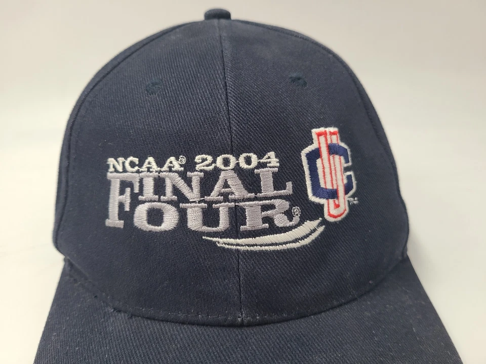 De colección UConn Huskies 2004 NCAA Final Four Gorra Ajustable Papá Hombres Mujeres Azul Foto 4 de 4