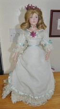 FRANKLIN MINT Bisque Porcelain Doll 'AMY' from 'Little Women' Original Box