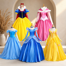 Women's Fantasy Princess Ball Gown Costume Dress Halloween Party Outfit Adult