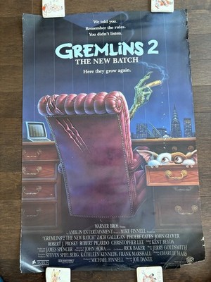 GREMLINS 2 1990 ORIGINAL 26.5 x40 MOVIE POSTER ZACH GALLIGAN One Sheet Rolled