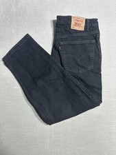 Vintage Levis 550 Jeans Relaxed Fit Straight Leg Black Denim Pants Mens 38x32 US