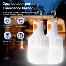 2x Super Bright LED Lantern Camping Light Tent Lamp USB Rechargeable Night Light