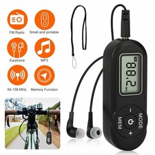 LCD Digital Display Portable FM Radio Stereo MP3 Player Receiver Battery Powered