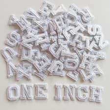 1 inch Iron on Letter Patches 78 Pieces, A-Z Embroidered Alphabet Patches for Cl