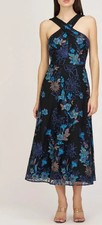 JS Collections Black Multi Maggie Embroidered Sleeveless Gown Size 6 308
