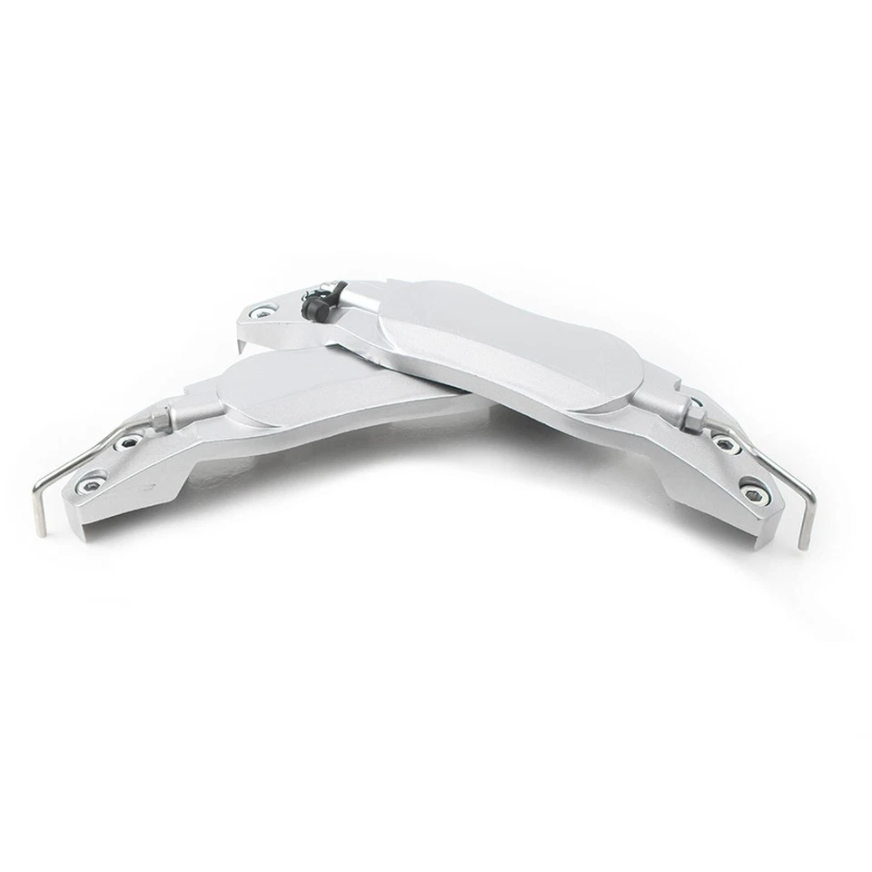 2X Cubiertas de pinza de freno de metal 3D para automóvil universales medianas rojas azules doradas plateadas negras Foto 4 de 4