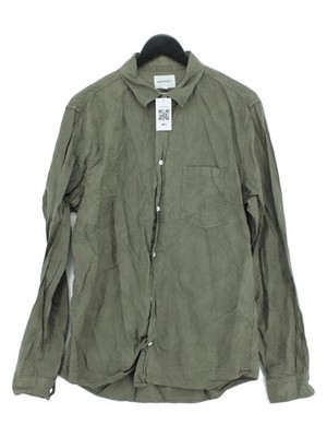 Norse Projects Herren Hemd XL Grün 100% Baumwolle Basic