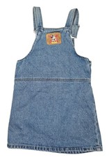 Vintage Disney Mickey Co Denim Overall Dress pinafore Jumper Blue Medium Wash
