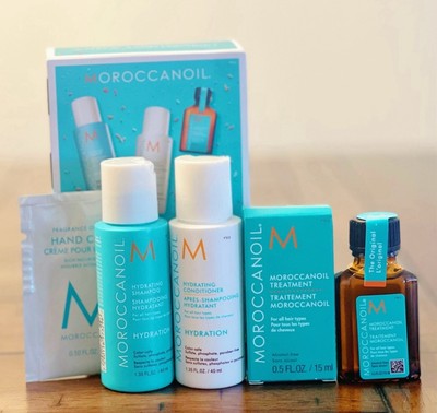 Sephora Moroccanoil Treatment Hydro Shampoo Conditioner Hand Cream Travel Set  