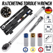 Drehmomentschlüssel 1/2" Zoll 40-210 Nm Drehmoment mit 3 Schlüssel Auto Werkzeug