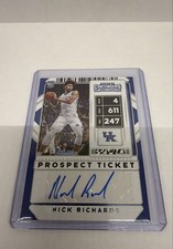 2020-21 Panini Contenders Draft Picks - Auto Nick Richards #90 Prospect Ticket