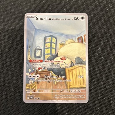  Pokemon Snorlax With Munchlax & Mew Van Gogh Art Black Star Promo Card FAN Art