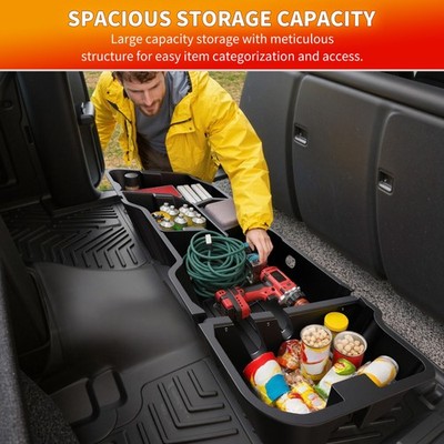 2-In-1 Storage Box for 2019-2026 Chevy Silverado/GMC Sierra 1500, 2020-2026 Silverado/Sierra 2500HD 3500HD Double Cab & Crew Cab Storage Box