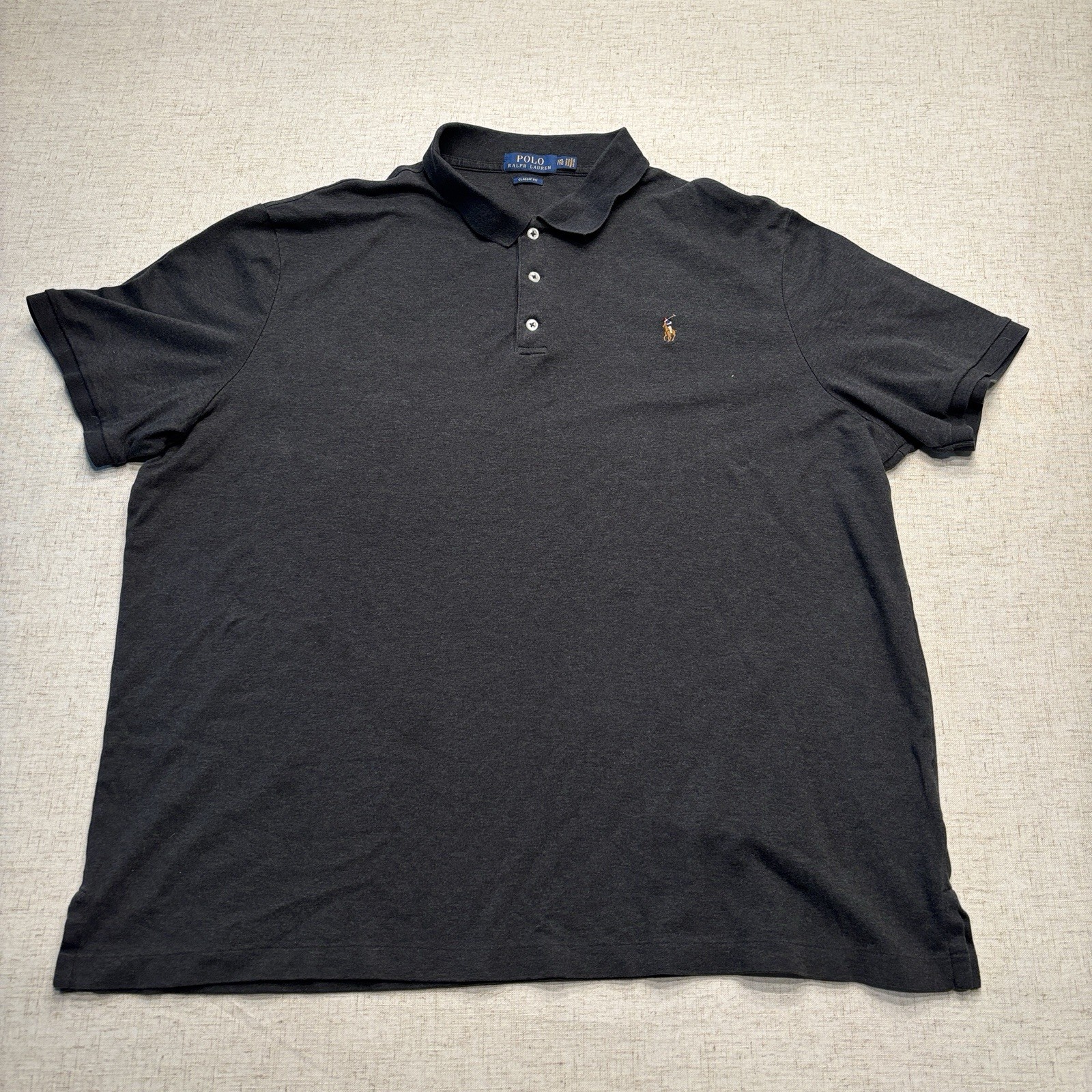 Polo Ralph Lauren vestibilità classica camicia uomo taglia 2XL grigio pony spedizione veloce