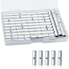 100PCS Non Insulated Butt Connectors, 22 to 16 AWG Wire Connectors for Auto, ...