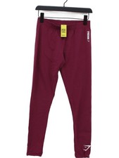 Gymshark Women's Sports Bottoms M Red Polyamide with Elastane Sweatpants