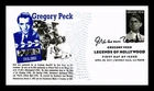 DR JIM STAMPS US COVER GREGORY PECK LEGENDS OF HOLLYWOOD FDC PANDA THERMOGRAPHED