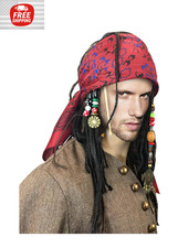 Wig w/Bandana Dreadlock Jack Sparrow Costume