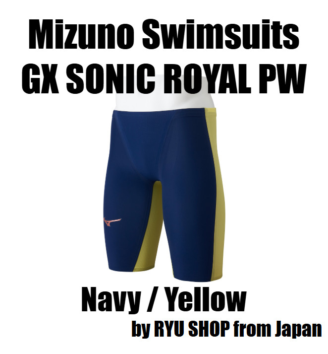 MIZUNO GX SONIC ROYAL PW N2MBD00184 Navy / Yellow Swimsuits Men