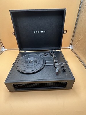Crosley Record Player CR8017A-BK Voyager Vintage Portable Turntable Black + Cord