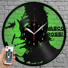 LED Clock Vasco Rossi Vinyl Record Wall Clock Led Light Wall Clock 1578