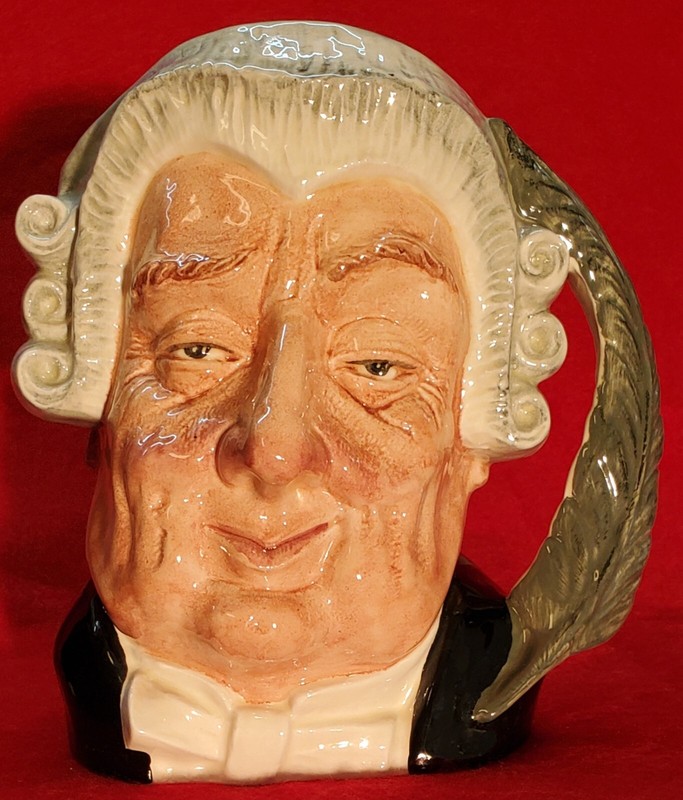 Royal Doulton Character Toby Jug The Lawyer D6498 COPR 1958, LARGE. EXC
