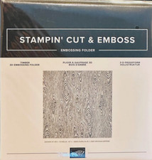 Stampin  Up TIMBER 3D Embossing Folder RARE RETIRED WOOD GRAIN TEXTURE New