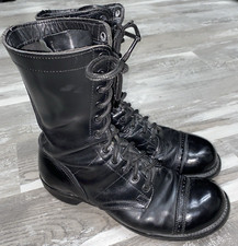 Corcoran 1500 Jump Field Combat Boots Mens Sz 9 Black Leather 10" Made In USA