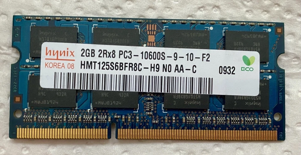 Hynix 2GB 2Rx8 PC3L-12800S PC3-10600S Notebook Speicher