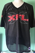 Vintage XFL Champion Football Jersey Size 2XL 52  # 1 Black WWE WWF
