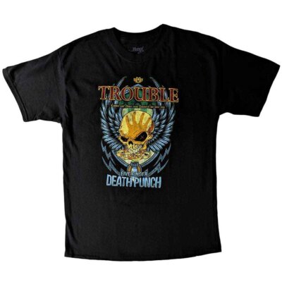 Five Finger Death Punch Kindershirt Schwarz Unisex Trouble
