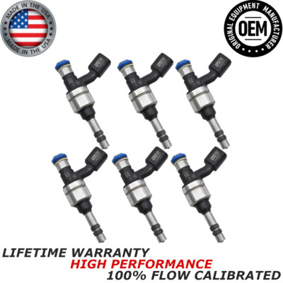 x6 OEM NEW ACDelco Fuel Injectors for 2011 Saab 9-4X 3.0L V6 #12629927