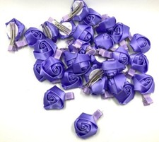 Lot 28 Purple Rose Flower Hair Clips Floral Hair Accessories Bulk Wedding Party