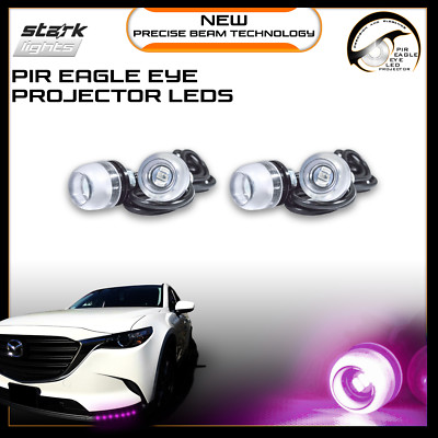 Eagle Eye 18mm Projector PIR PURPLE LED Fog Light DRL Backup Signal Bulbs 4 PCS