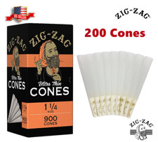 Zig-Zag  Ultra Thin Paper Cones 1 1/4 Size 200 Pack  Fast Shipping