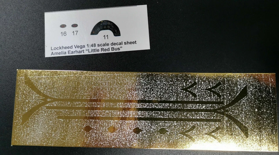 Decals & Instructions Amelia Earhart NR-7952 Lockheed Vega Model 1:48 with gold - Image 3 of 4