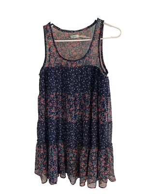 kimchi blue floral dress Urban Outfitters Layered Mini Size XS Flower Pattern Navy Blue Baddie Royal Ceremonial Military Dress Shoe Size:11 1/2