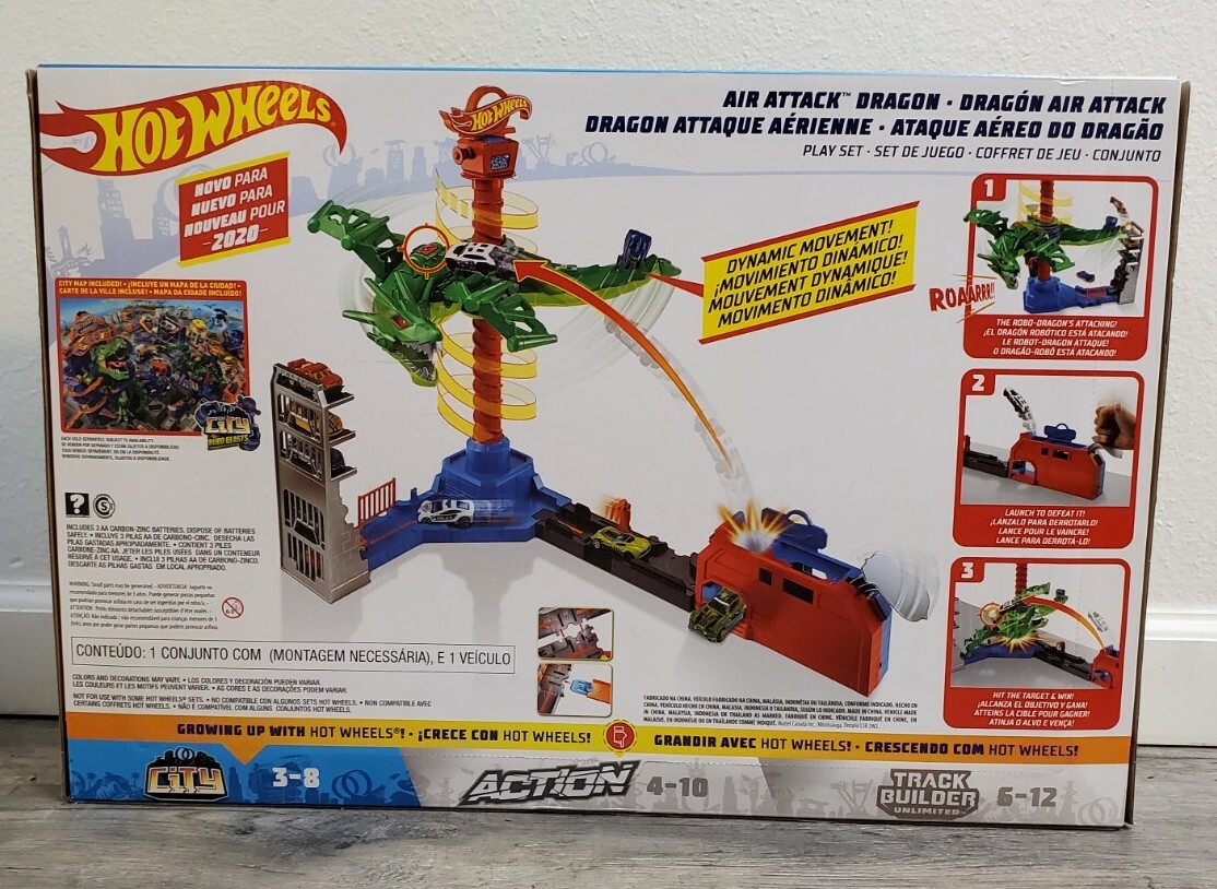 Dragon Explosivo Pista Hot Wheels Ataque Aereo De Dragon