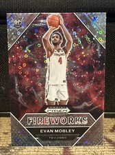 2021 Panini Prizm Draft Evan Mobley Silver Circles RC Fireworks Insert Cavaliers