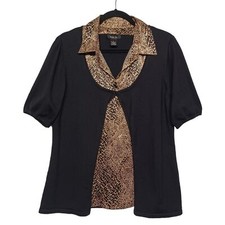Cardigan scialle nero stampa animalier marrone twinset STYLE & CO 2-Fer Twinset grande